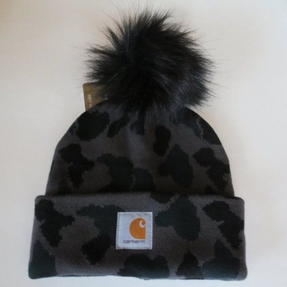 Carhartt Camo Beanie Handmade in USA Pom